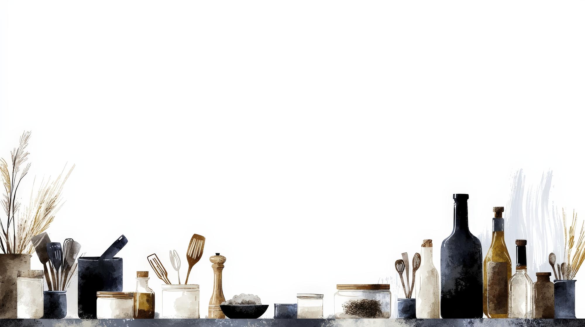 Workshop setup with ingredients